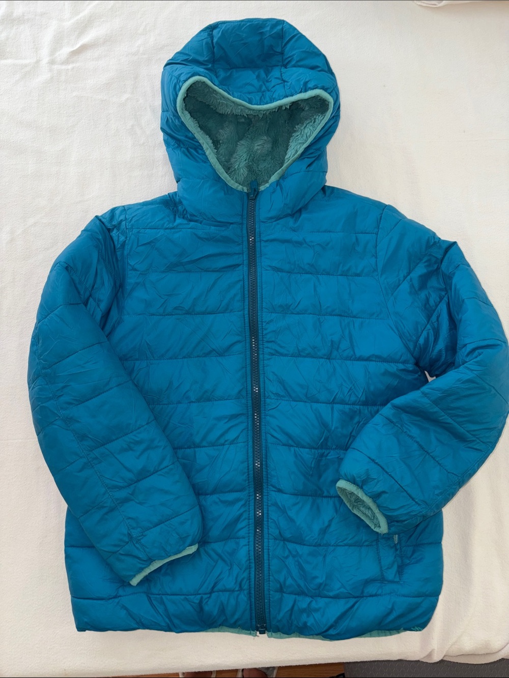 Lands end reversible jacket winter jacket girls l 10 12